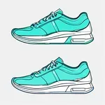 teal sneakers image